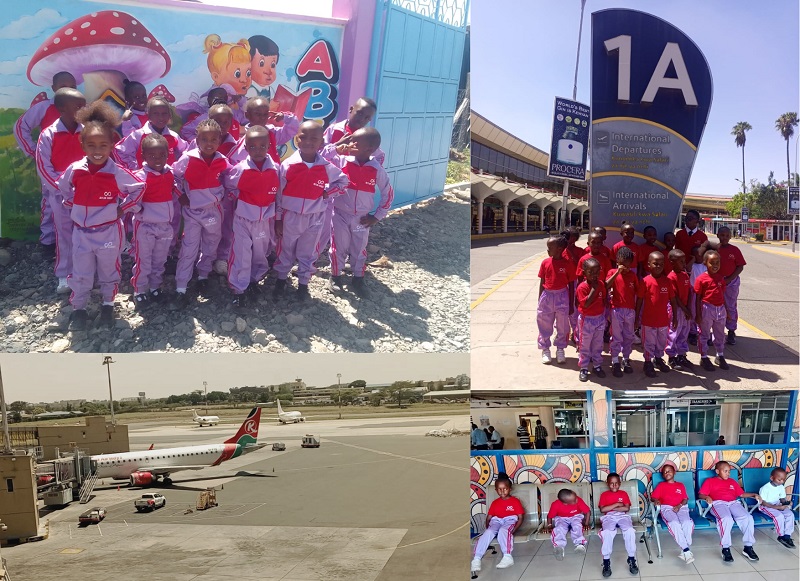 Airport trip group photo